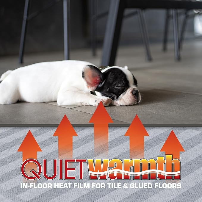 QuietWarmth Thermostat THERMPROTOUCH Color Touch Screen Smart Home/WiFi Thermostat w/Built-in GFCI for Control of 120V or 240V Radiant Heat Includes Floor Sensor