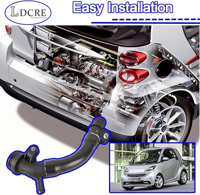 Engine Coolant Thermostat Housing 1322000056 Compatible with Mercedes-Benz Smart Fortwo 2008-2015 L3 1.0L,Water Outlet Pipe Socket OEM Replacement