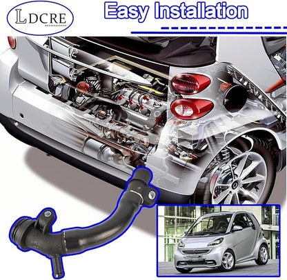 Engine Coolant Thermostat Housing 1322000056 Compatible with Mercedes-Benz Smart Fortwo 2008-2015 L3 1.0L,Water Outlet Pipe Socket OEM Replacement