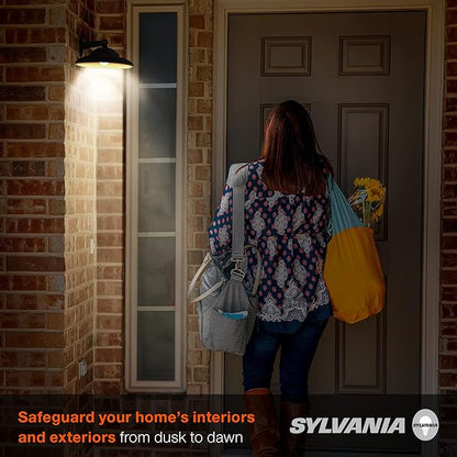 Sylvania Dusk to Dawn A21 LED Light Bulb with Auto On/Off Light Sensor, 100W=13W, 1500 Lumens, 5000K, Daylight - 6 Pack (41293)