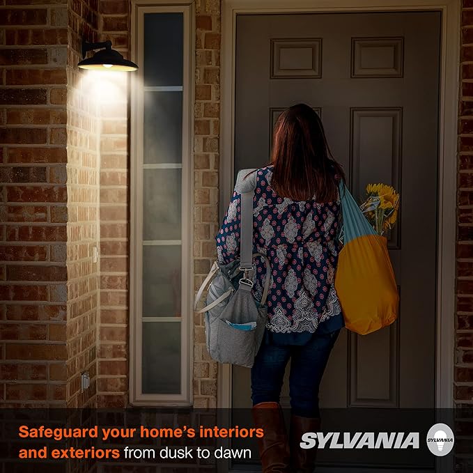 Sylvania Dusk to Dawn A21 LED Light Bulb with Auto On/Off Light Sensor, 100W=13W, 1500 Lumens, 2700K, Soft White - 1 Pack (41290)