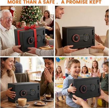 BUKUMO Small Safe for Home, Mini Safe Box for College Dorm Room