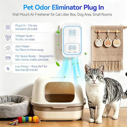 6 Pack Air Purifiers for Home, Filterless Negative Ion Air Ionizers, Quiet Cat Litter Deodorizer for Pet Odor, Smoke, Dust, Cooking Smell – Bedroom, Kitchen, Living Room,Litter Box Area