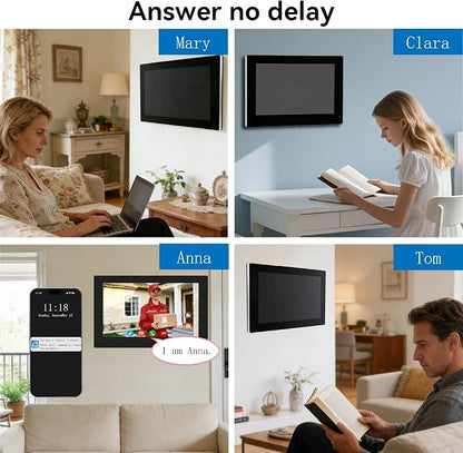 4 Units Apartment 2-Wire Video Intercom System