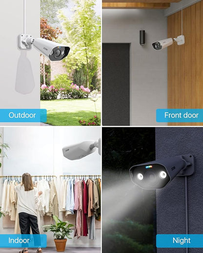 ZOSI ZG182 4K PoE Add-on Camera with 2-Way Talk,Weatherproof IP Camera for Outdoor Indoor Power Over Ethernet Surveillance System,Only Work PoE NVR