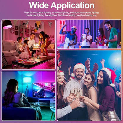XRise GU10 LED Light Bulb Dimmable 3W LED Bulbs with 180°Flood Beam Warm White 3000K 12 Color Choices Remote Control Included Suitable for Bedroom Living Room Party Gathering（9 Pack ）