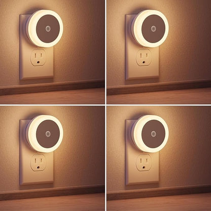 Briignite Night Lights Plug into Wall, [2 Pack], Nightlight with Light sensors, LED Night Light for Kids Room, Baby Night Light, Bathroom NightLights, Stair Lights, Hallway Light, Warm White
