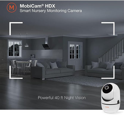 MobiCam HDX Wi-Fi Pan & Tilt Smart Nursery, Elderly & Home Monitoring Camera, 1080p HD Indoor Security Night Vision IP Camera, Motion Detection, Two-Way Audio, Cloud & SD Card Storage - (3-Pack)