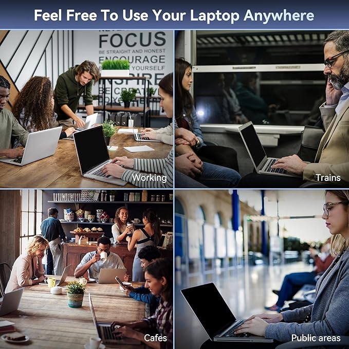 Privacy Filter Compatible with 13.5 Inch Surface Laptop 6/5/4/3/2/1,Easy On/Off Removable Anti-Glare Blue Light Laptop Privacy Screen Black Security Private