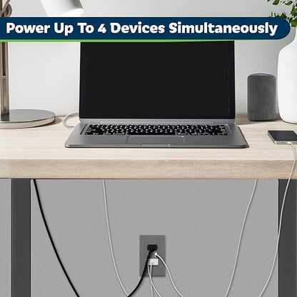 TOPGREENER 2-Port USB Outlet, 4.2A Type C USB Wall Outlet, Gray, 2 Pack | UL Listed, 15 Amp TR Receptacle Plug, USB Receptacle, Charging Power Outlet with USB C&A Ports, Wall Plate Included