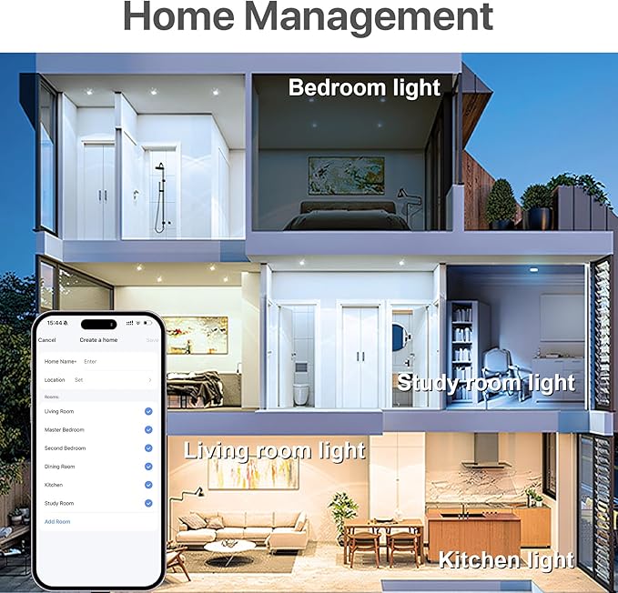 ORALUCE LED Remote Control Light Bulbs 60 Watt Equivalent, Dimmable 2700-6500K Lightbulbs E26 Base, A19 Bluetooth Smart Light Bulb for Lamp, Bedroom, 1 Pack with Remote Control