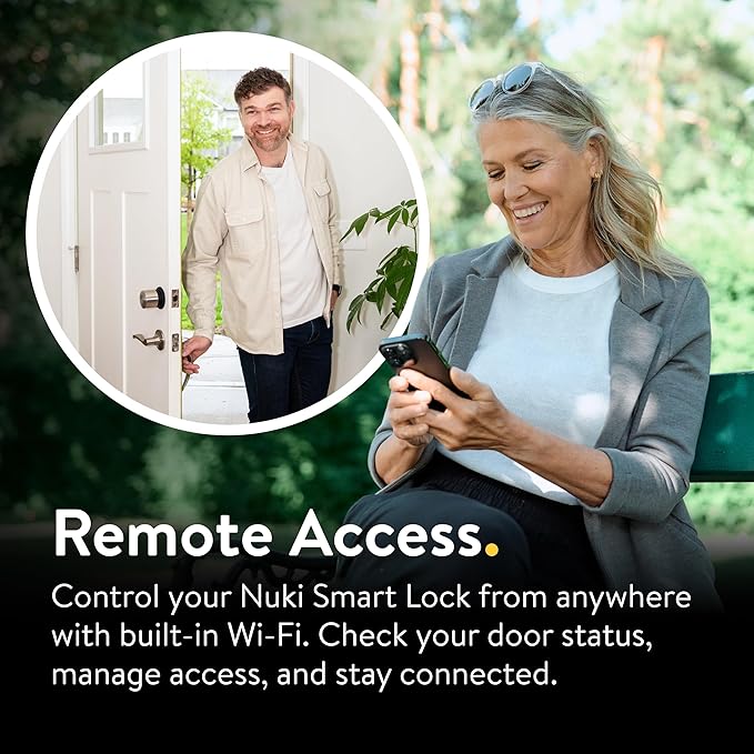 Nuki Smart Lock (Deadbolt) & Keypad 2, Keyless Door System with Auto-Lock, Fingerprint and Code Access, App Control, Easy Setup, Compatible with Alexa, Google, for Secure and Easy Home Entry
