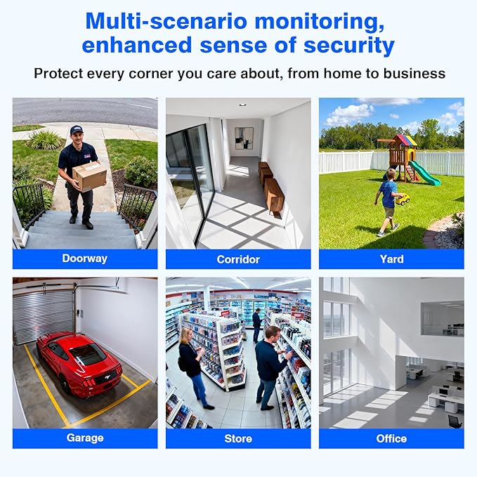 Expandable 16CH NVR Wireless Security Camera System with 12.5" Monitor, 4PCS 5MP Surveillance Camera Human Detection, Spotlight, Siren Alarm, 2-Way Audio, Night Vision, 3TB HDD