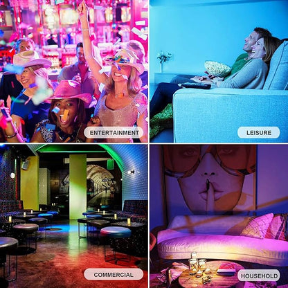 LED Color Changing Light Bulb with Remote Control, 10W E26 RGB+Daylight White 5700K LED Bulbs Dimmable with Memory Function, Ideal Lighting for Home Decoration,Stage,Bar,Party, 2 Pack