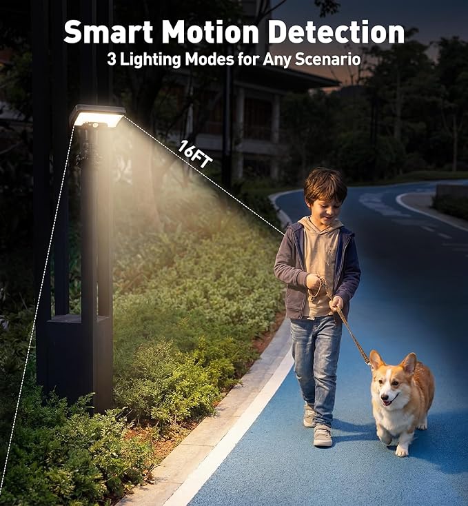 2 Pack Clip On Solar Lights Outdoor with Octopus Tripod, 92 LEDs 3 Color Temps & Remote Control, Motion Sensor Fence Lights Solar Powered, IP65 Waterproof Security Light for Deck, Gutter, Camping