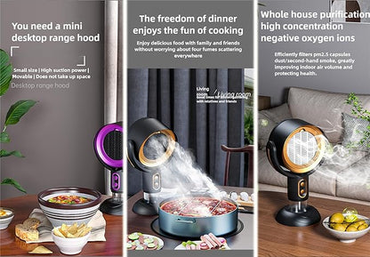Smoke Away Purifier Fan Puffhide Purifier - Mini Smoke Diffuser and Portable Smoke Air Purifier, Smoke Fan for Smoking Indoors with Rechargeable Design.Puff Hide Smoke. (rechargeable gold)