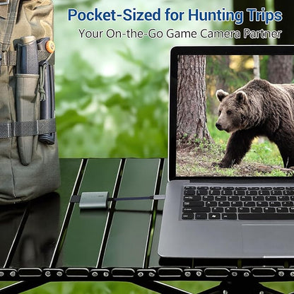 Zleo Hunting Trail Camera SD/TF Card Reader with Type C Port, 2-in-1 USB-C Memory Card Adapter with Indicator, High Speed, Plug and Play, Compatible with Android/iPad/MacBook/Mac/iPhone 15/16/17