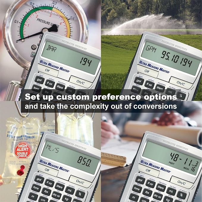 Calculated Industries 8025 Ultra Measure Master Professional Grade U.S. Standard to Metric Conversion Calculator Tool for Engineers, Architects, Builders, Scientists and Students | 60+ Units | Professional Grade, U.S. Standard to Metric Conversion, For...