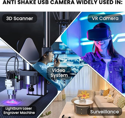 ELP 11MP 4K 30fps USB Camera Module for PC, 90 Wide Angle Webcam with IBIS Anti-Shake, Auto Focus, UVC USB2.0 for Live Streaming, Monitoring 3D Printer