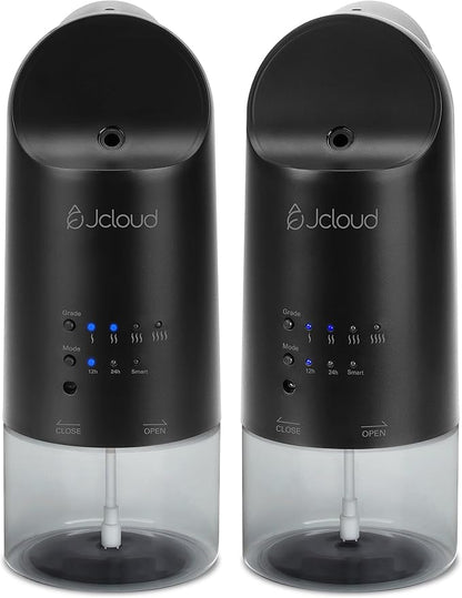JCLOUD Plug in Diffuser for Essential Oils, 2 Pack Waterless Scent Diffuser Cover Up to 500 Sq. Ft. for Home, Office, Spa – Portable Wall Aromatherapy Device, Black