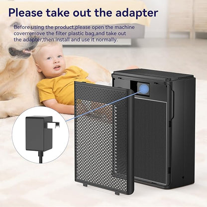 YARIKI Air Purifiers for Home Pets Covers Up to 1500 Sq Ft,H13 Hepa Filter with Washable Pre-Filter,Pet Hair Dander Smoke Air Cleaner,22 dB Quiet Sleep for Living Room Bedroom Kitchen,P280 (Black)