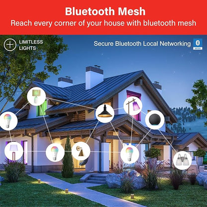 Sengled Alexa Smart Flood Light Bulbs, Bluetooth Mesh BR30 Smart Bulbs That Work with Alexa Only, 65 Watt Equivalent Full Color and Tunable White 650 LM, E26 Base Recessed, No Hub Required, 4 Pack