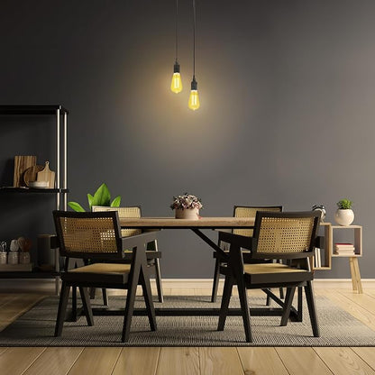 Feit Electric ST19 Vintage Edison LED Light Bulb, 40W Equivalent, Dimmable, 2100 Warm Light, E26 Base, Amber Glass Thin Filament Lighting Bulbs, 15,000-Hour Lifetime, ST1940/VG/TFIL/2, 2 Pack