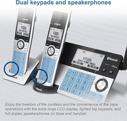 VTech IS8101 Accessory Handset for IS8151 Phones with Super Long Range up to 2300 Feet DECT 6.0, Call Blocking, Connect to Cell, Headset jack, Belt-clip, Power backup, Intercom and Expandable to 12 HS
