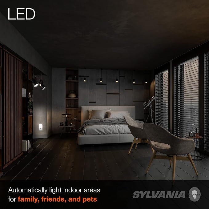 LEDVANCE Sylvania LED Night Light with USB Port and Socket, 3-Color Select, Frosted, 3000K, 5 Lumens, Cool White - 1 Pack (64991)