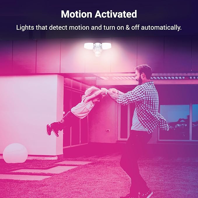 HALO ESF Motion Smart WiFi Color Changing Connected by WiZ Pro LED Security Floodlight for Outdoors - Black - ESF2ARGBWMBL-WIZ
