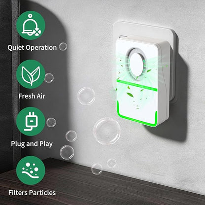 Plug In Negative Ion Air Purifier for Mold, Portable Air Purifiers for Home, For Use in Rooms With Odors, Smoke & More Suitable for Bedrooms, Study Rooms, Toilets, Closets, Pet Room