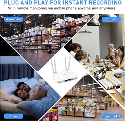 Home 4G Camera - Mini Indoor WiFi Cameras - Small Wireless Security Cam - High Speed Internet Router - Easy to Install