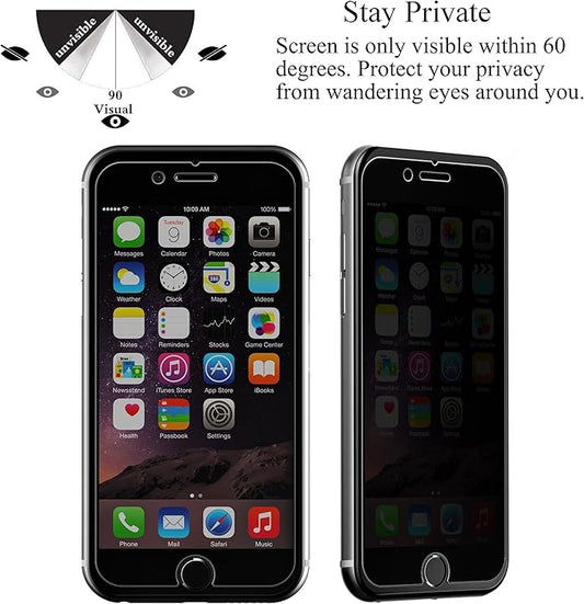 Ailun Privacy Screen Protector for iPhone SE 2020 2nd / 2022 3rd Generation, iPhone 8 7 6 6s 3Pack Anti Spy Private Tempered Glass