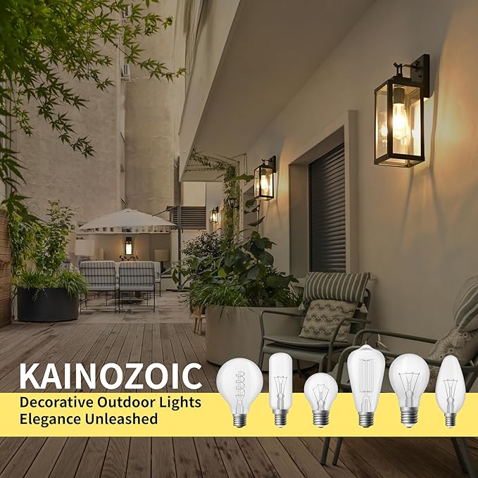 Motion Sensor Dawn to Dusk Outdoor Sensor Light Fixture Anti-Rust Exterior Wall Lighting Waterproof Outdoor Wall Lantern for Porch Patio Front Door Garage - 2 Pack