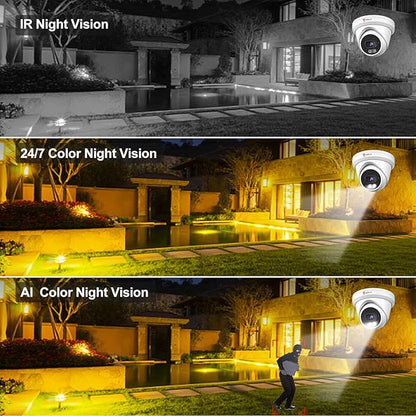 Anpviz 5MP PoE IP Camera, Smart Color Night Vision 100ft, Human & Vehicle Detection,Built-in Mic, 512GB SD Slot, PoE Security Camera Outdoor Indoor, IP66, NDAA Compliant (U Series)