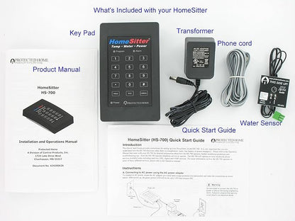 FreezeAlarm Homesitter Temperature, Water, Power Alarm HS-700 with voice message to up to 3 phone numbers / No monitoring fees