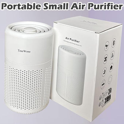Small Portable Air Purifier for Home/Office/Kitchen/Car/Pet Bedroom, Mini Portable HEPA Air Purifiers for Small Space