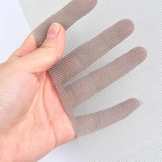 TIMESETL 3 Pcs Stainless Steel Woven Wire 30 Mesh - 12" x 8"(30x21cm) Garden Fence Mesh Cabinets Wire Mesh Window Screen Net