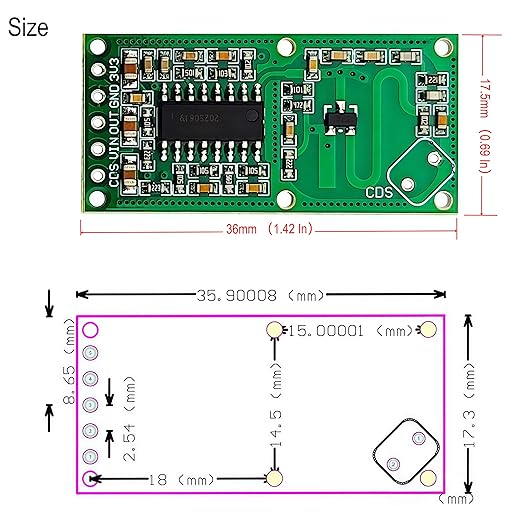 9PCS RCWL-0516 Microwave Radar Sensor Motion Detection Sensor Induction Switch Module Detection Distance 5-8m