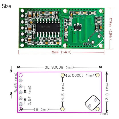 9PCS RCWL-0516 Microwave Radar Sensor Motion Detection Sensor Induction Switch Module Detection Distance 5-8m