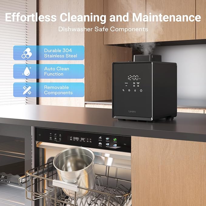 Livatro 3L Stainless Steel Humidifiers for bedroom with Warm Mist Steam
