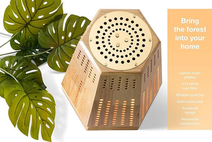 ArborFlow Wooden Air Purifier - H13 HEPA and Carbon Filter Air Cleaner for Dust, Smoke, Pet Hair & Odors – Quiet Eco-Friendly Design for Home & Office