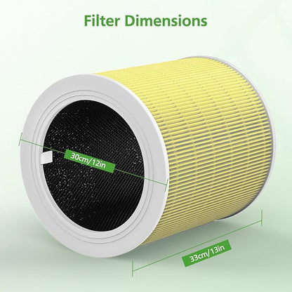 Core 600S Pet Care Replacement Filter for LEVOIT Core 600S & Core 600S-P Air Purifier, for Core 600S-P Pet Care Replacement Filter, Core 600S-RF-PA, 1 Pack, Yellow