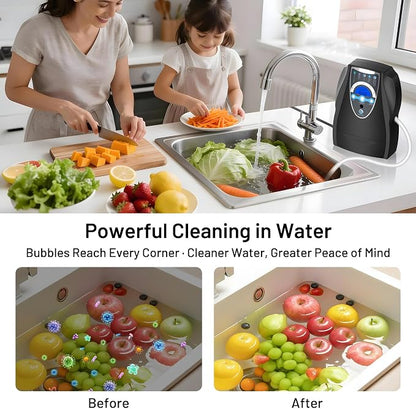 Ozone Machine Generator, 500mg/h Portable Ozone Machine for Home, Kitchen, Office, Cleaning Water, Fruits and Vegetables,Multifunctional with Timer, Black
