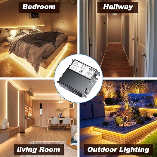 Dimmable LED Driver 60W 12V for Lutron & Leviton Dimmer,Triac/ELV/MLV AC to DC Power Supply Transformer for LED Strip Light Dimmable,Constant Voltage Projects,UL&FCC-Listed,Class 2
