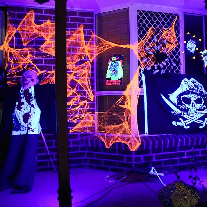 8PCS 40W LED Black Light Bar for Glow Party, Blacklight with Plug &Switch, Each Light Up 484 Sq.ft Area, Glow Light for Halloween, Fluorescent Body Paint, Stage Lighting, Bedroom
