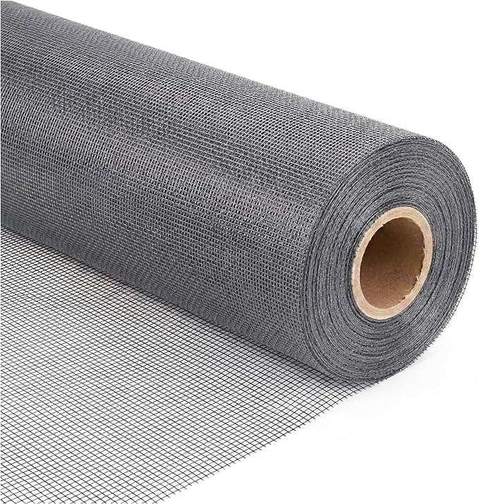 Window Screen Mesh, Fiberglass Window Screen, Screen Door Mesh, Windows Screens and Screen Door Replacement, Patio Screen Mesh (Gray, 36inches x100feet)