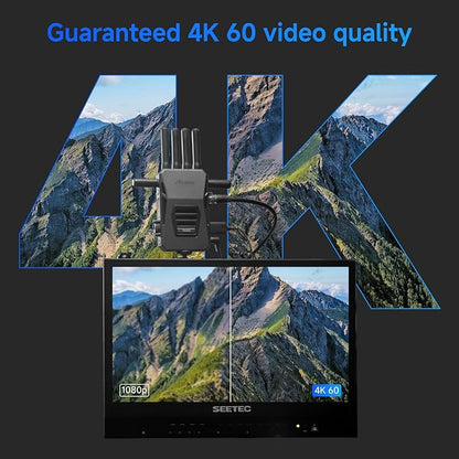 Accsoon CineView Master 4K Wireless SDI HDMI Transmitter&Receiver, 4K60/1080p60, Tri-Band 8202ft Transmission 25ms Lat, 1 iOS+ 4 App Monitoring, Pair M7 Pro/M7H Pro Camera Monitor/SE 4K/Master 4K Lite