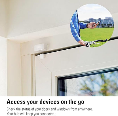 Eve Door & Window (Matter) 3 Pack – Smart Contact Sensor for Doors & Windows, Open/Closed State, Automatic Control of Accessories, Matter Over Thread, Apple Home, Alexa, Google Home, SmartThings