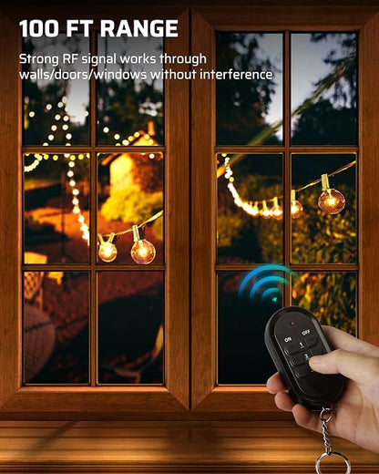 DEWENWILS Outdoor Wireless Remote Control Outlet Kit, Waterproof Electrical Plug for Indoor Outdoor Lights, Separately Controlled 3 Pack Receivers, 100 Feet RF Signal, UL Listed